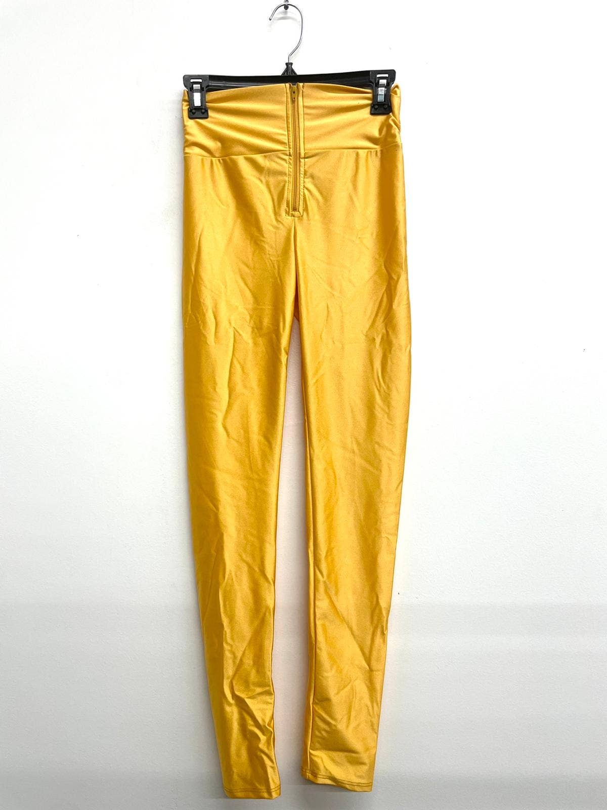 High Waist Zipper Leggings Dark Colors: RED