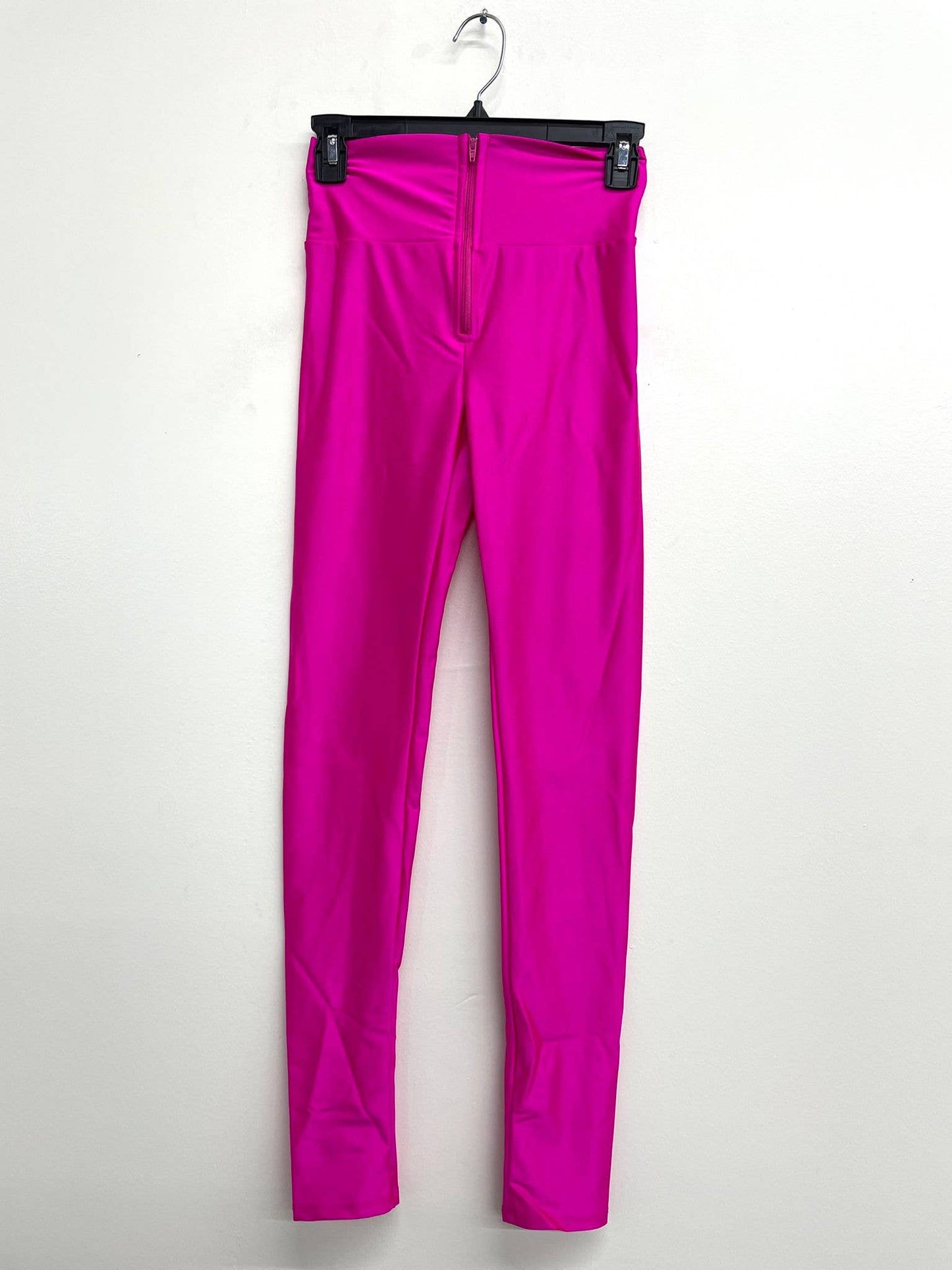 High Waist Zipper Leggings Dark Colors: RED
