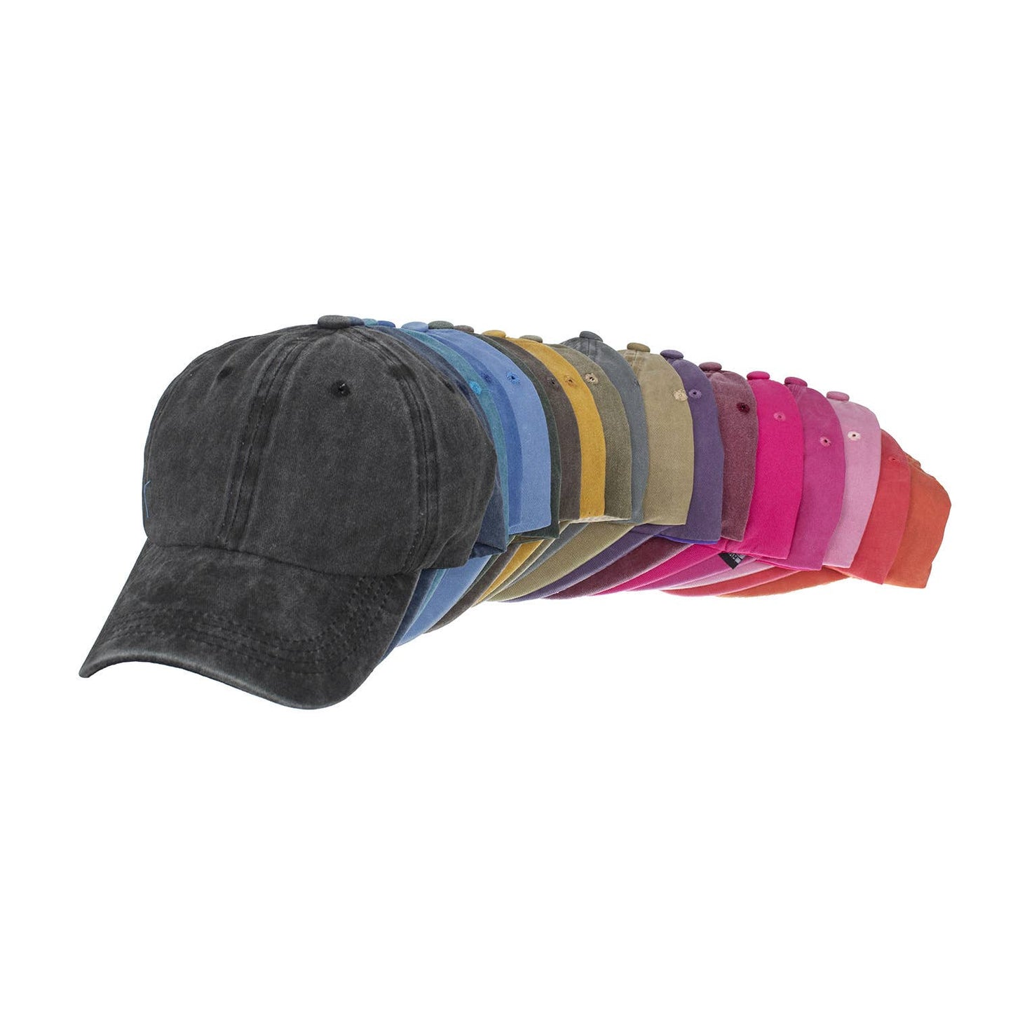 WASHED BRUSHED COTTON VINTAGE BASEBALL CAP GRAY