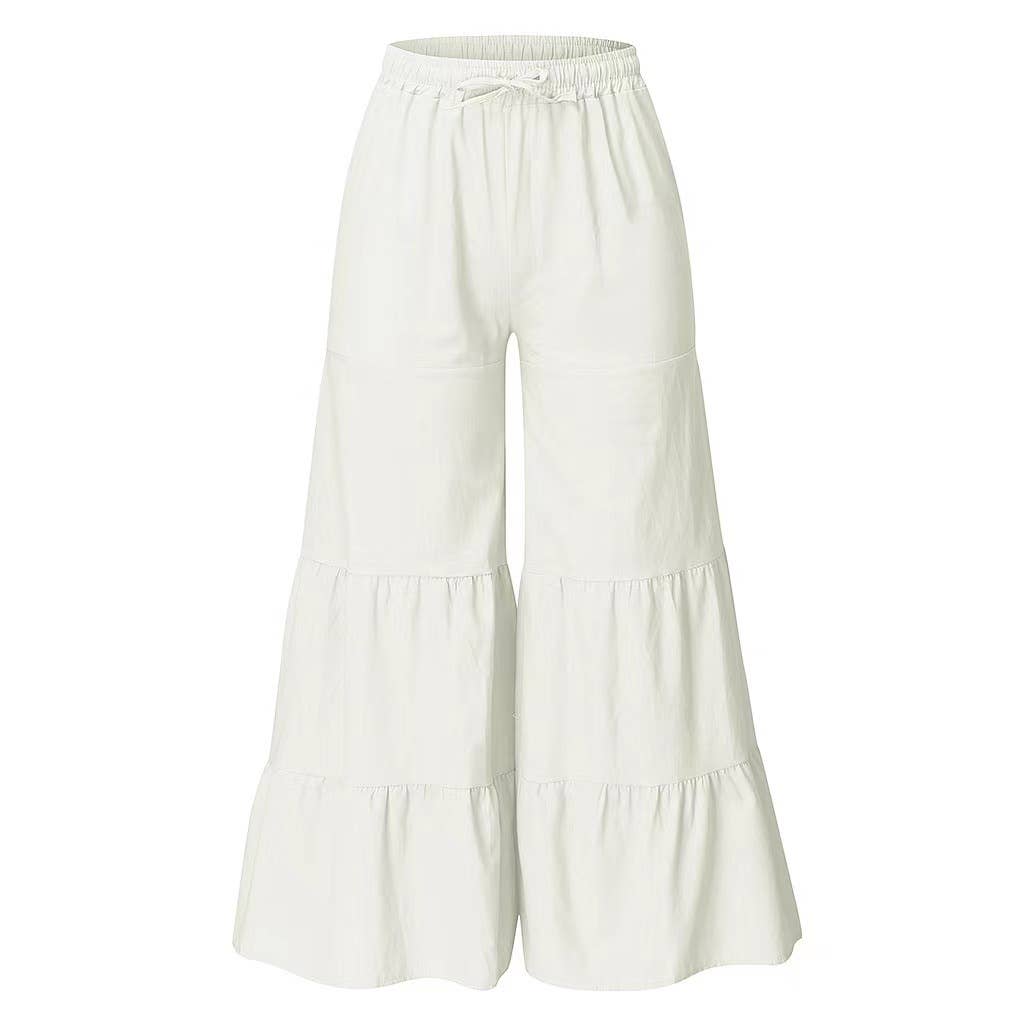 WHITE WIDE LEG PANTS