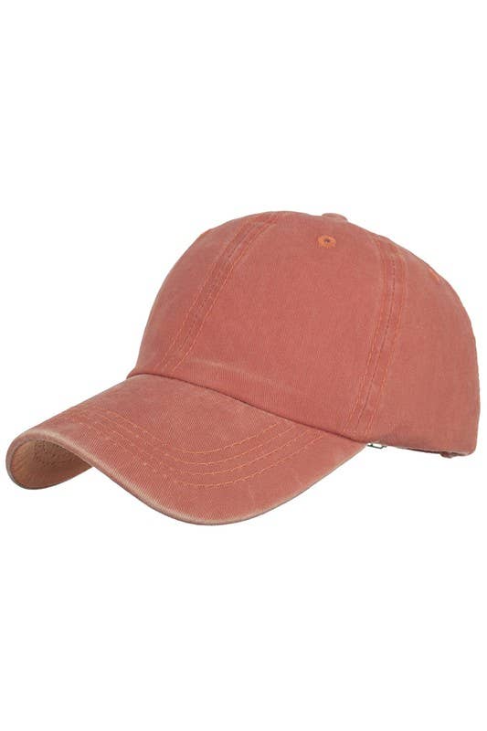 WASHED BRUSHED COTTON VINTAGE BASEBALL CAP GRAY