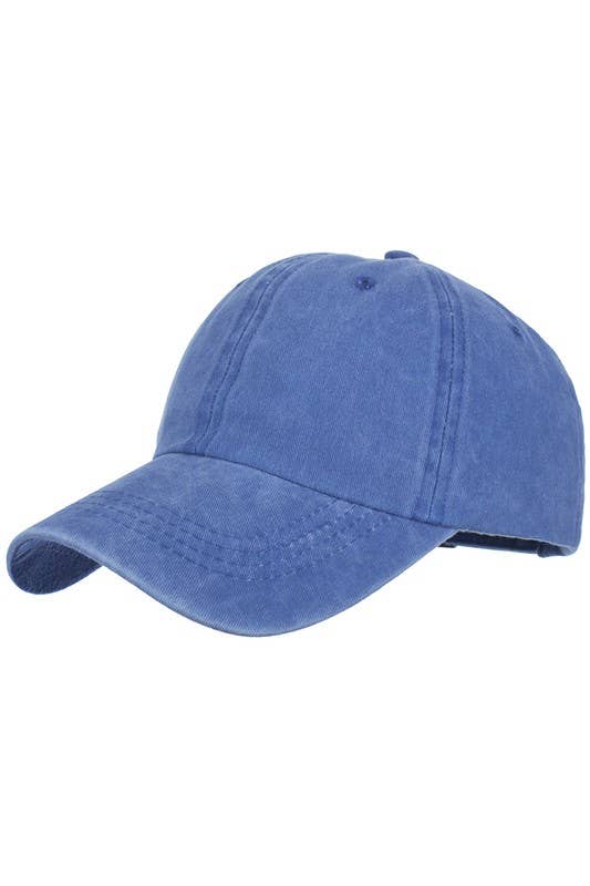 WASHED BRUSHED COTTON VINTAGE BASEBALL CAP GRAY