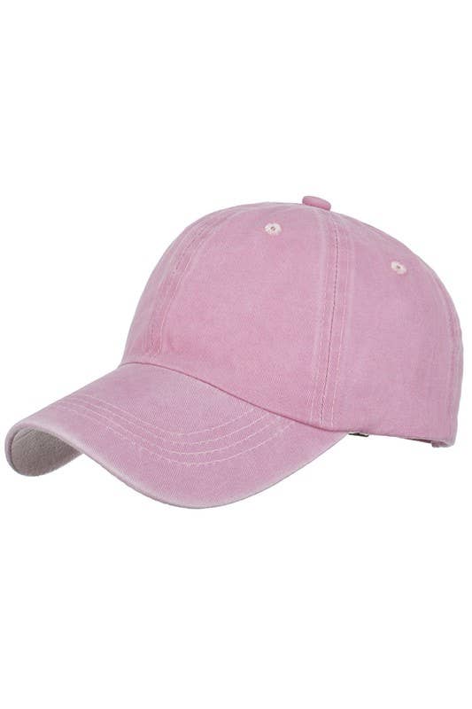 WASHED BRUSHED COTTON VINTAGE BASEBALL CAP GRAY