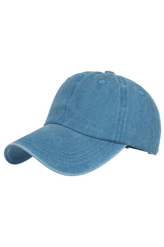 WASHED BRUSHED COTTON VINTAGE BASEBALL: BLACK / (OS)