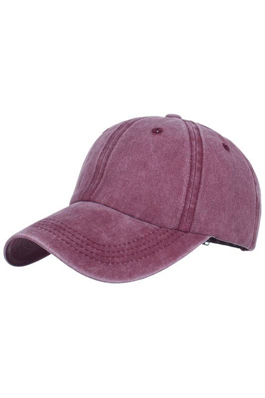 WASHED BRUSHED COTTON VINTAGE BASEBALL CAP GRAY