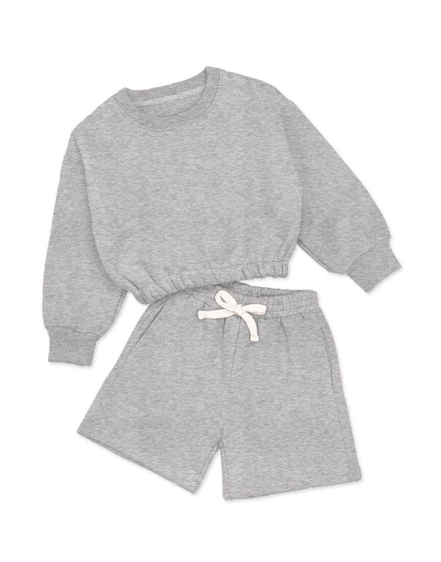 Girl's 2pc Short Jog Set : Sage