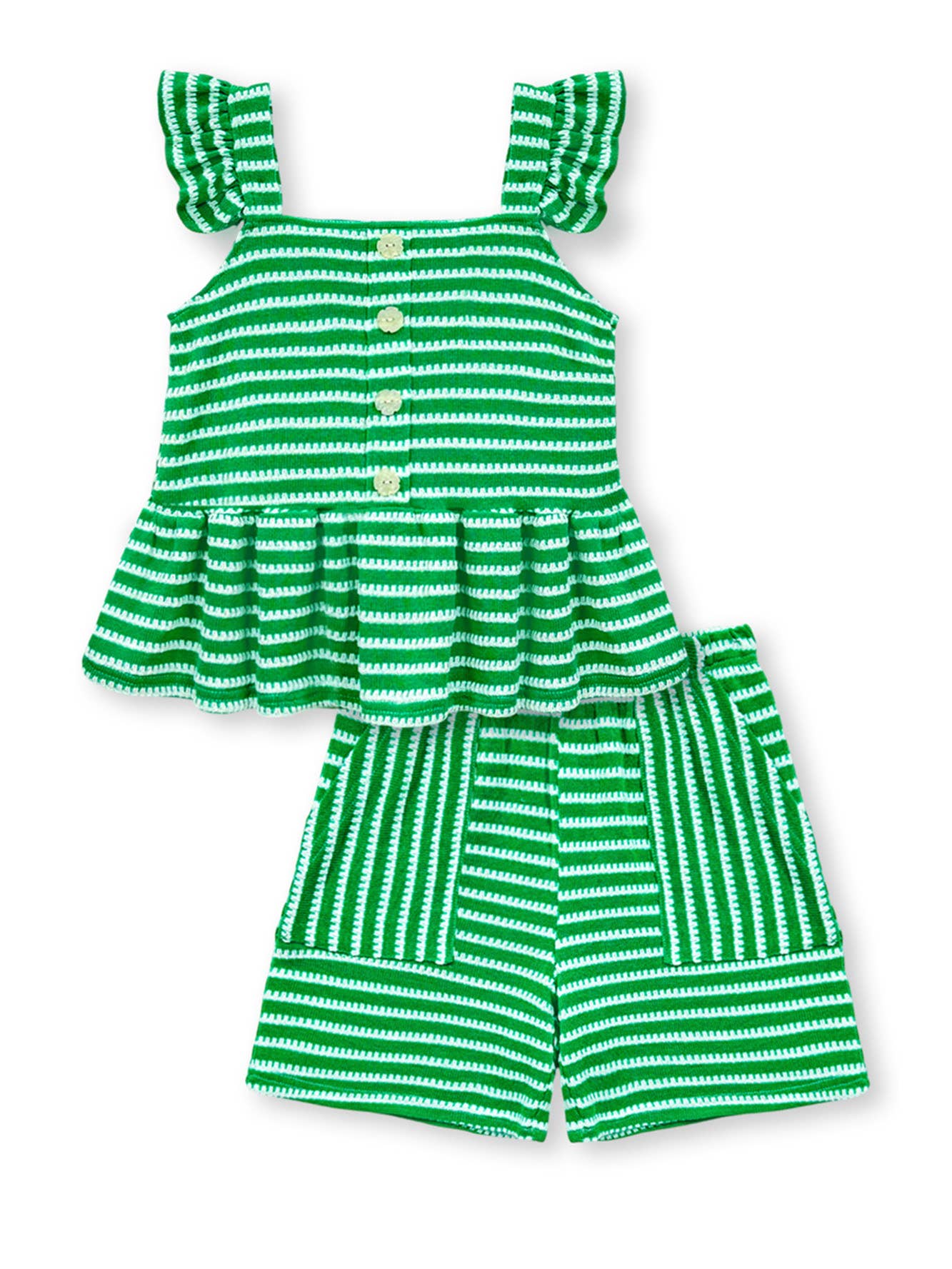 Toddler's 2 pc Striped Short Set: