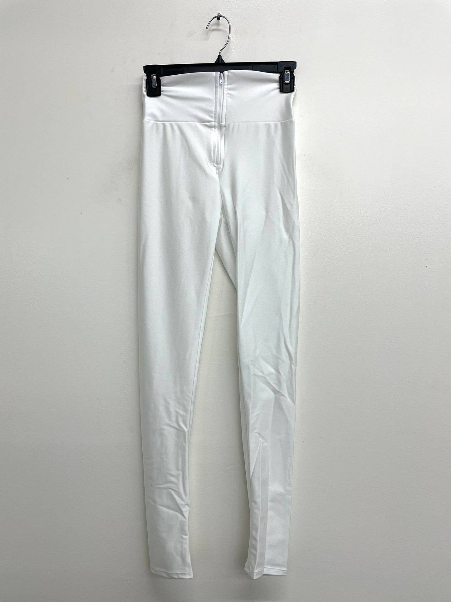 High Waist Zipper Leggings Dark Colors: RED