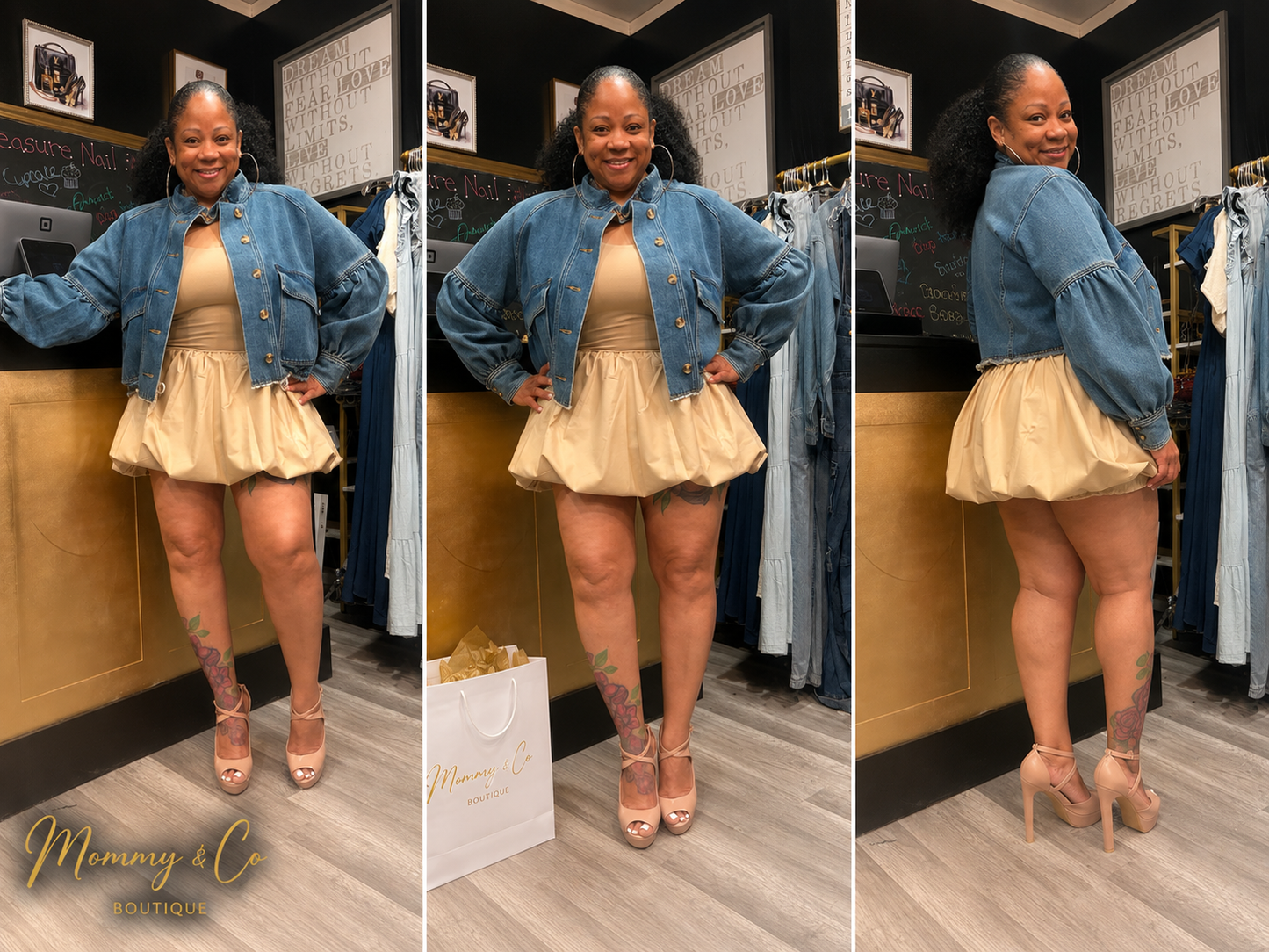 Balloon Sleeve Denim Jacket