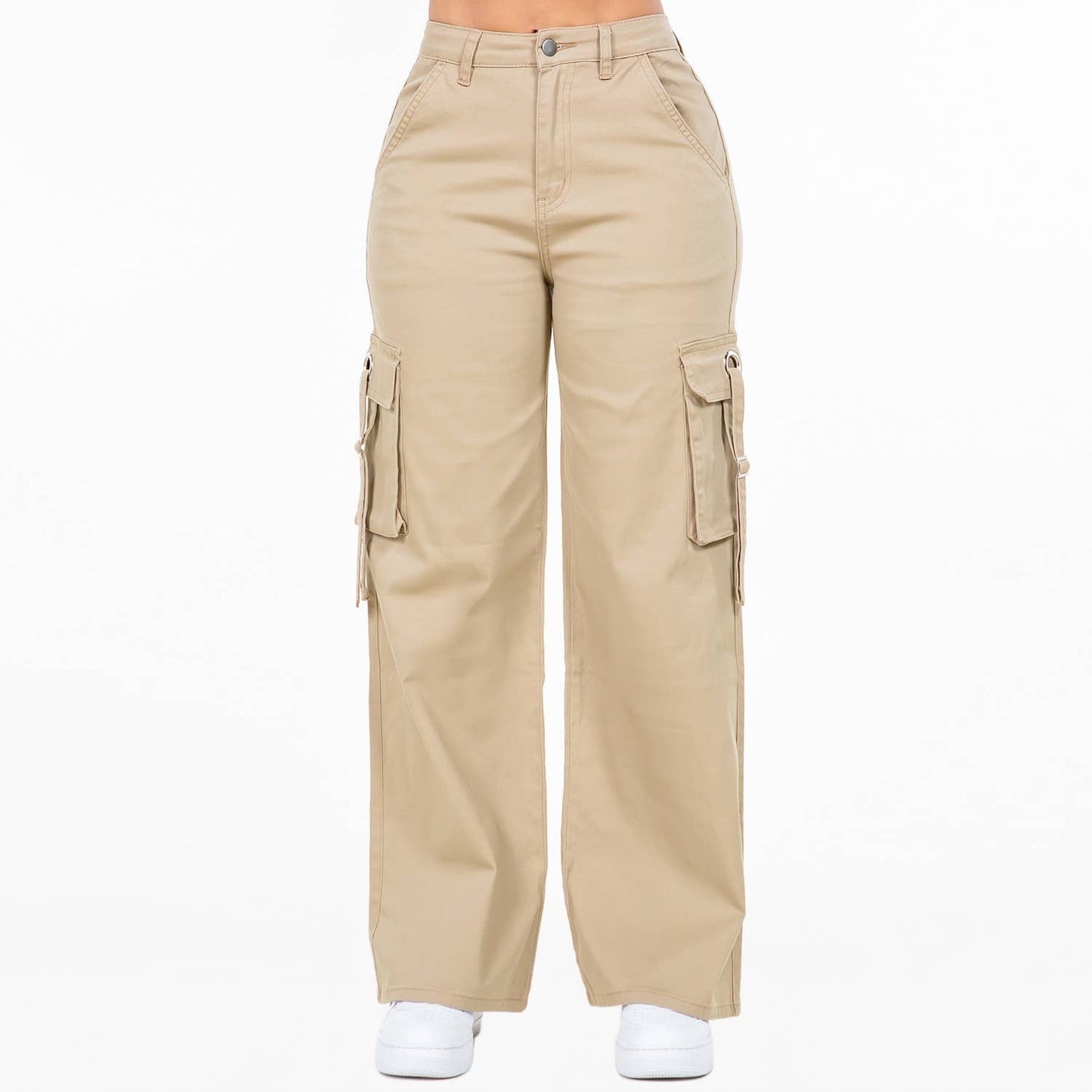 WIDE LEG PANTS OLIVE