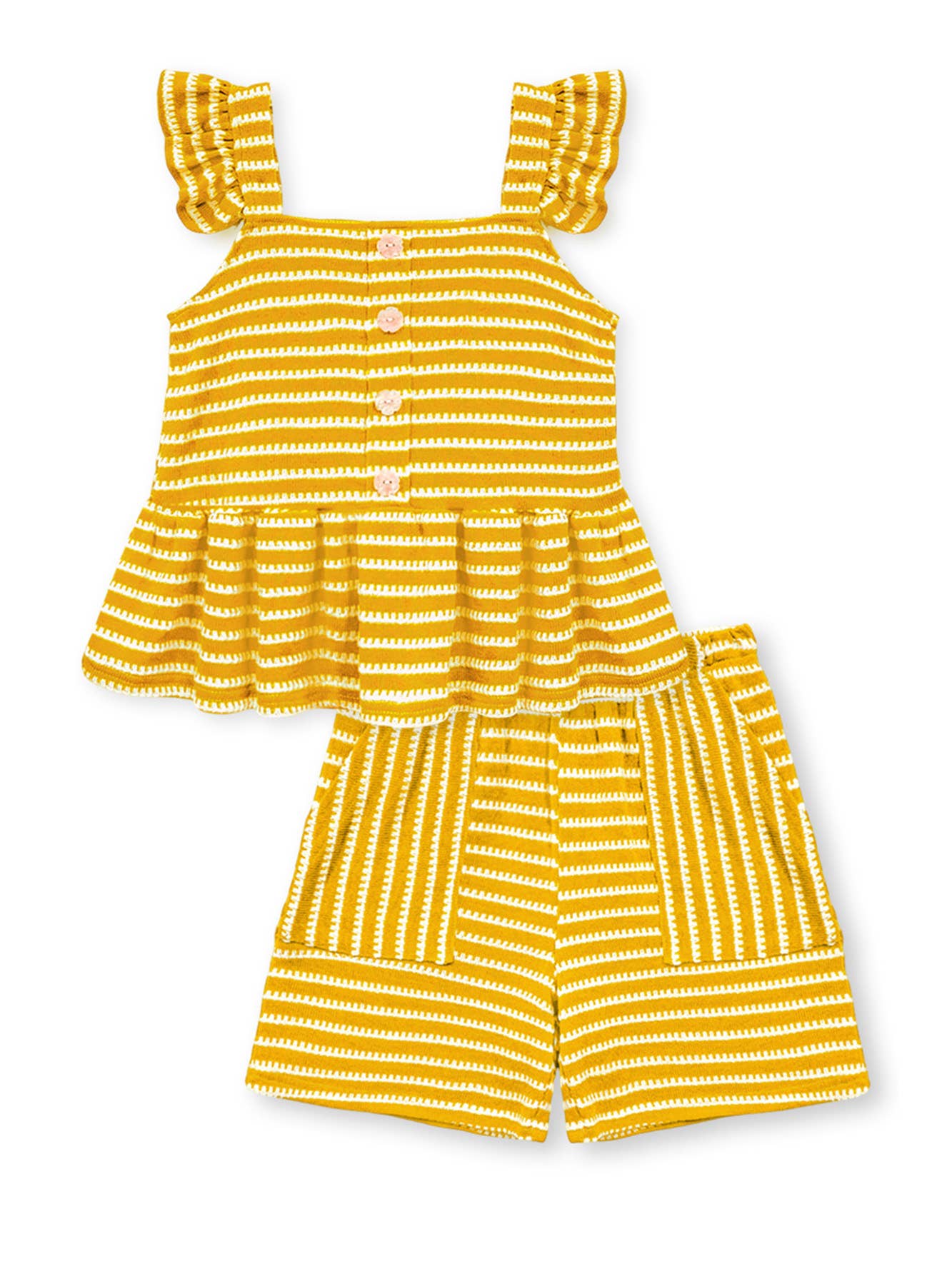 Toddler's 2 pc Striped Short Set: