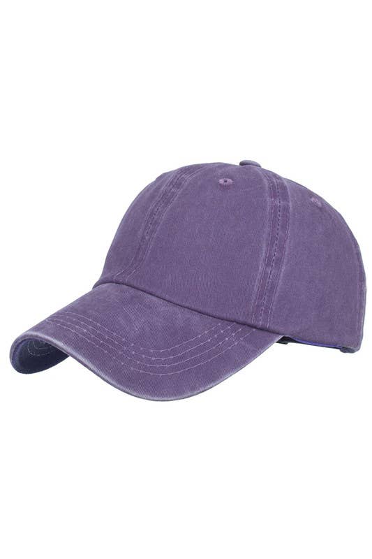 WASHED BRUSHED COTTON VINTAGE BASEBALL CAP GRAY