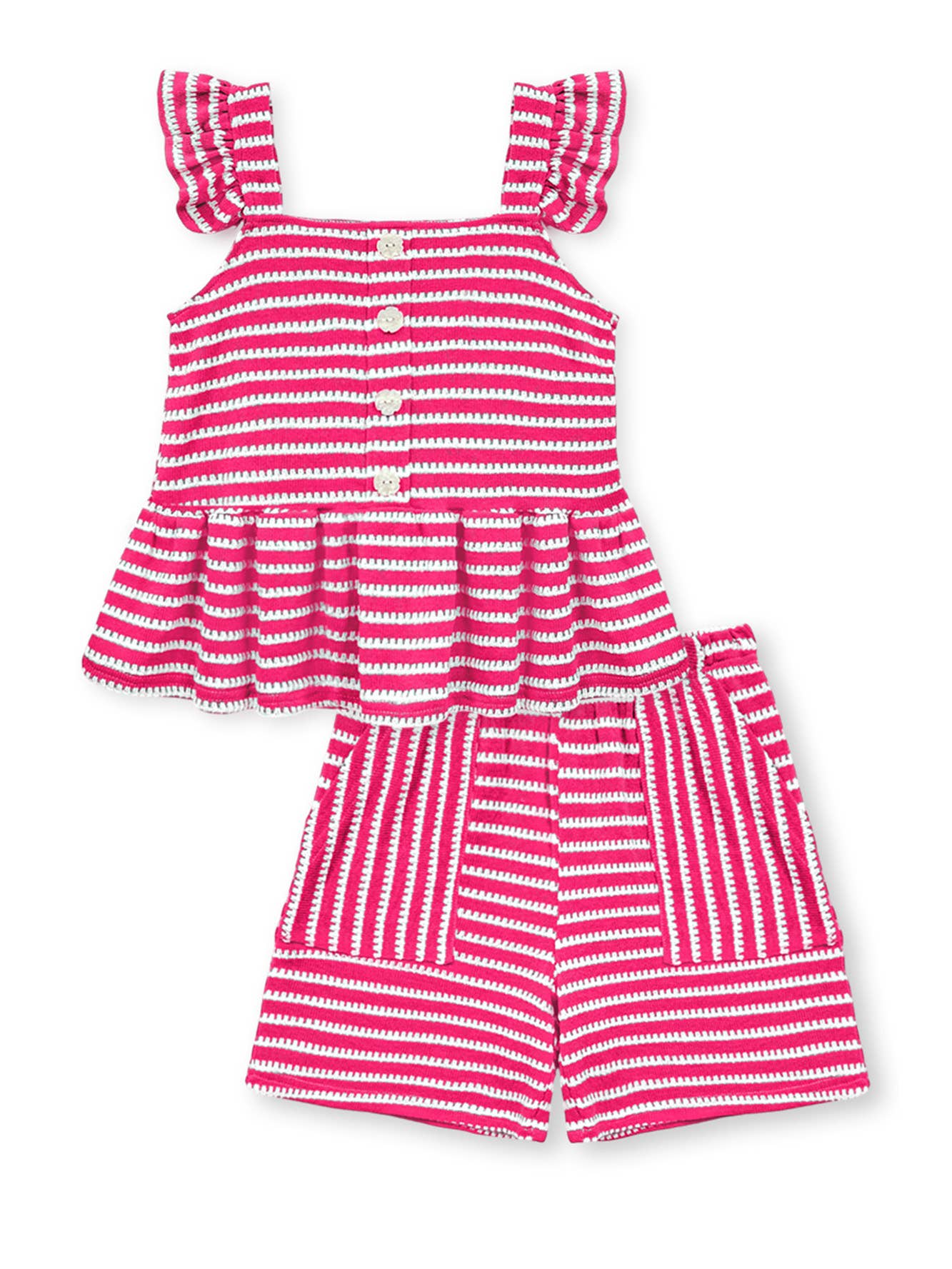 Toddler's 2 pc Striped Short Set: