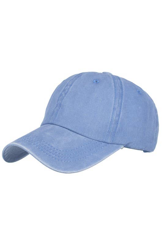 WASHED BRUSHED COTTON VINTAGE BASEBALL CAP GRAY