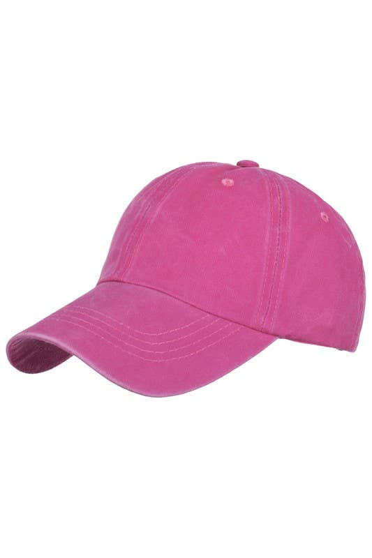 WASHED BRUSHED COTTON VINTAGE BASEBALL CAP GRAY