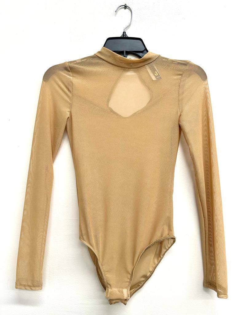 Mesh Mock Neck Bodysuit: