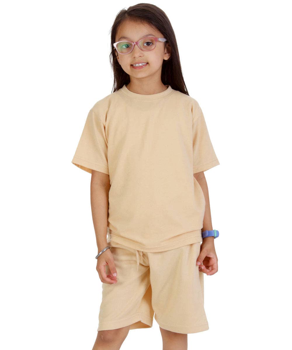 Trendy Toggs - Kids Nude T-shirt and Shorts Set