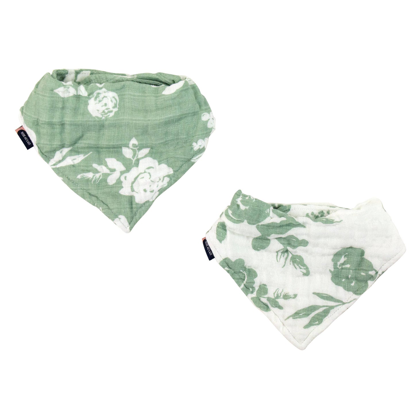 Bebe Au Lait - Vintage Floral/Classic Floral Classic Muslin Bandana Bib Set