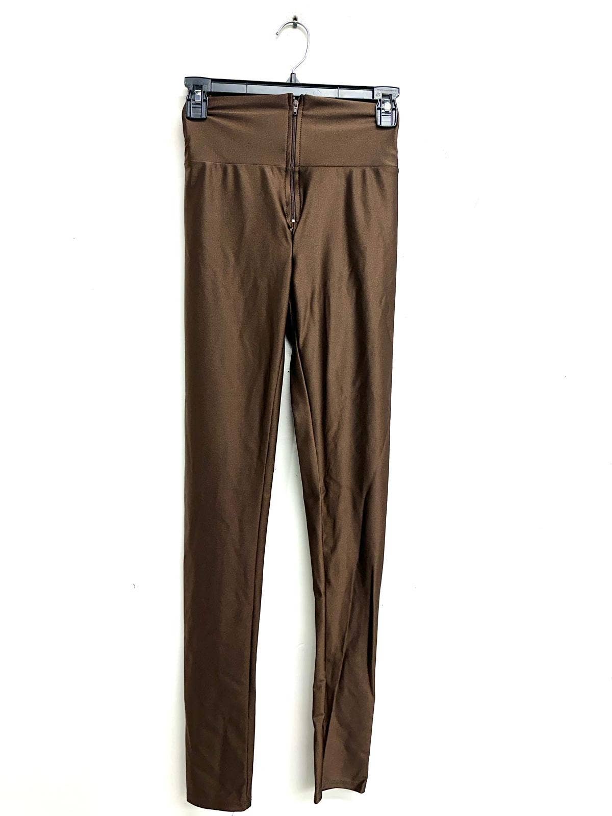 High Waist Zipper Leggings Dark Colors: