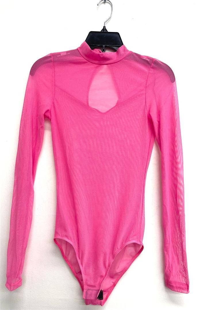 Mesh Mock Neck Bodysuit: