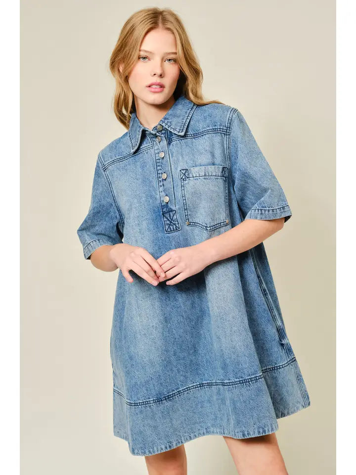 A Line Collar Dress