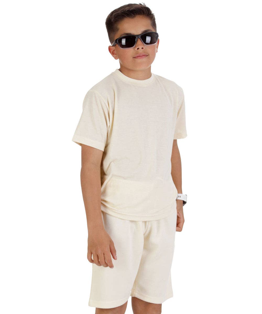 Trendy Toggs - Kids Cream T-shirt and Shorts Set