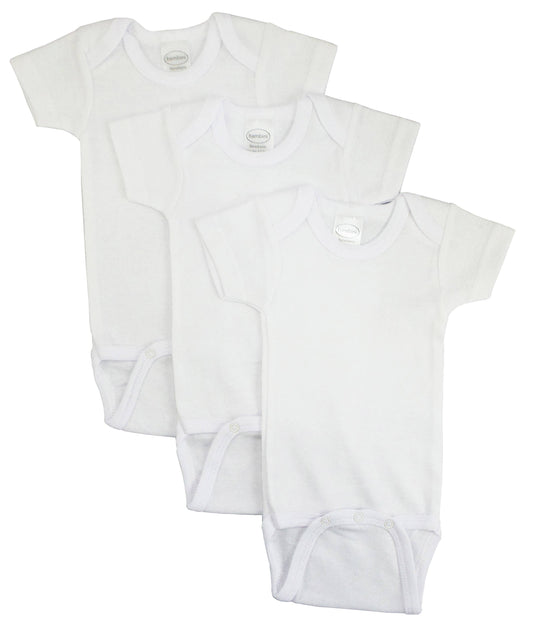 Bambini Infant Wear inc. - Bambini White Short Sleeve One Piece 3 Pack